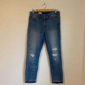 Gap Always Skinny High Rise Raw Hem Jeans